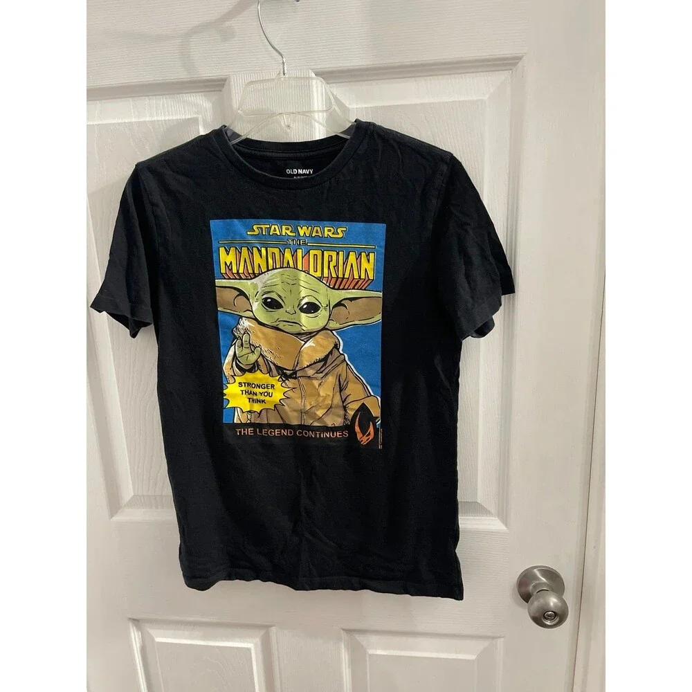 Old Navy Star Wars The Mandalorian T Shirt Black Size XL (14-16)